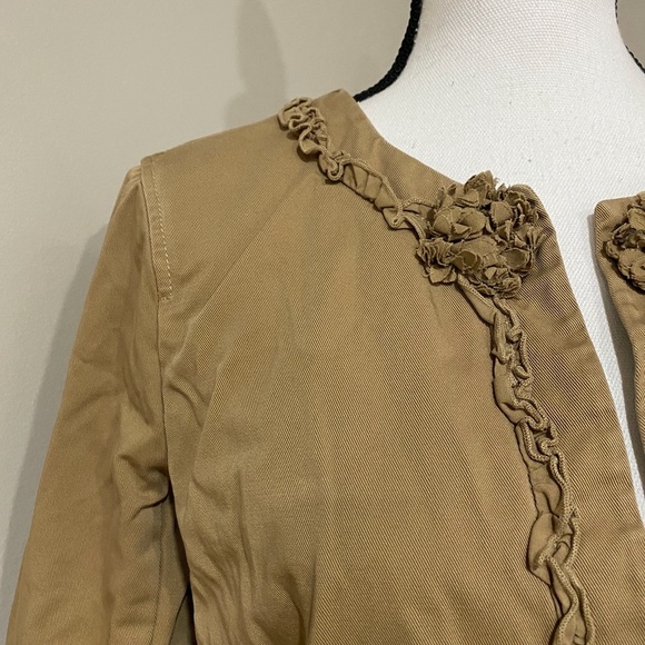 **J. CREW* Tan Classic Twill Chino Jacket Size 10 - Picture 3 of 6